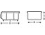 A = external length, a = internal length, B = external width, C = external height