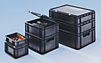 ESD stacking container made of polypropylene