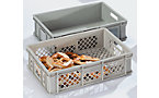 Euro size stacking container made of PP suitable for foodstuffs