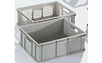 Euro size stacking container made of PP suitable for foodstuffs