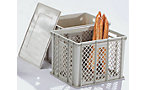 Euro size stacking container made of PP suitable for foodstuffs