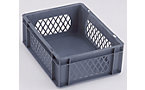 Euro stacking container made of PP, perforated side panels, closed base