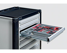 Fully extendable drawers for optimum access to the entire storage area