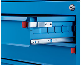 Drawer cupboard with individual locks