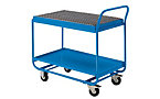 Table trolley, with sump tray, grate and drain tap