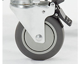 Maximum floor protection: castors with non-marking tyres