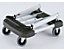 Simply fold together the push handle and platform for storage