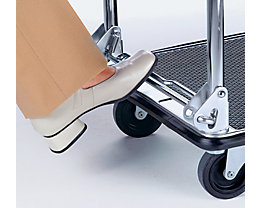 Unique folding mechanism for unlocking the push handle