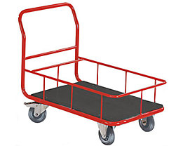 Truck with MDF platform and railing in special paint finish