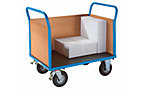 Platform truck with 3 full height wooden panels