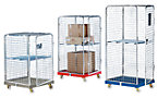 Logistics container with plastic base plate