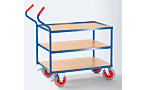 Table trolley with ergonomic handle