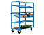 With wire mesh shelves