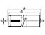 Mit Federachse<br/>A = Einbaulänge<br/>B = Mantellänge<br/>C = Achs-Ø<br/>D = Rollen-Ø