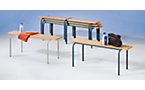 Banc pour vestiaires empilable