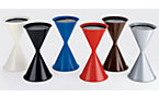 Cone shaped pedestal ashtray, sheet steel