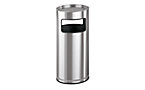 Combination ashtray made of stainless steel, for filling with sand