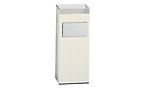 Combination ashtray with trim and access flap made of stainless steel