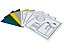 Includes sticker set for separating waste. Consisting of 4 coloured fields (yellow, blue, green, grey) and 7 pictograms (plastic, paper, metal, other waste, biodegradable waste, glass and recyclable waste).