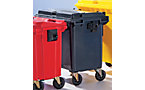 Large plastic waste container to EN 840
