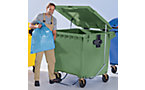 Large plastic waste container to EN 840