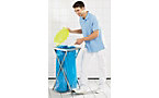 Hygienic waste sack holder made of stainless steel