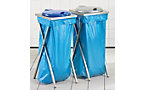 Hygienic waste sack holder made of stainless steel