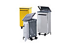 Mobile hygienic waste collector with pedal