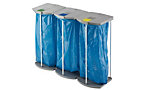 Recyclable waste sack holder set with 250 blue recycling sacks