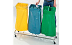 Recyclable waste sack stand without lid