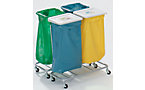 Recyclable waste sack stand without lid