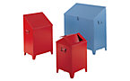Waste wool case made of sheet steel