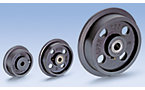 Grey cast iron wheel with flange