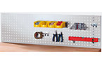 Perforated panel for workbenches
