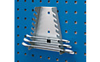 Tool holders for perforated panels