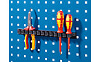 Tool holders for perforated panels