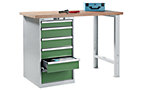 Complete workbench, beech Multiplex worktop