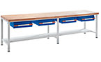 Workbench, height adjustable