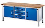 Workbench made of sheet steel, Eurokraft
