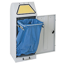 &ccedil;elik sac galvanizli, d&inodot;&scedil;ar&inodot;ya &ccedil;ekilebilen &ccedil;&ouml;p torbas&inodot; tutucu ile