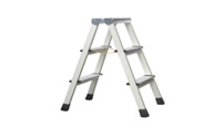Escabeau à marches professionnel anodisé