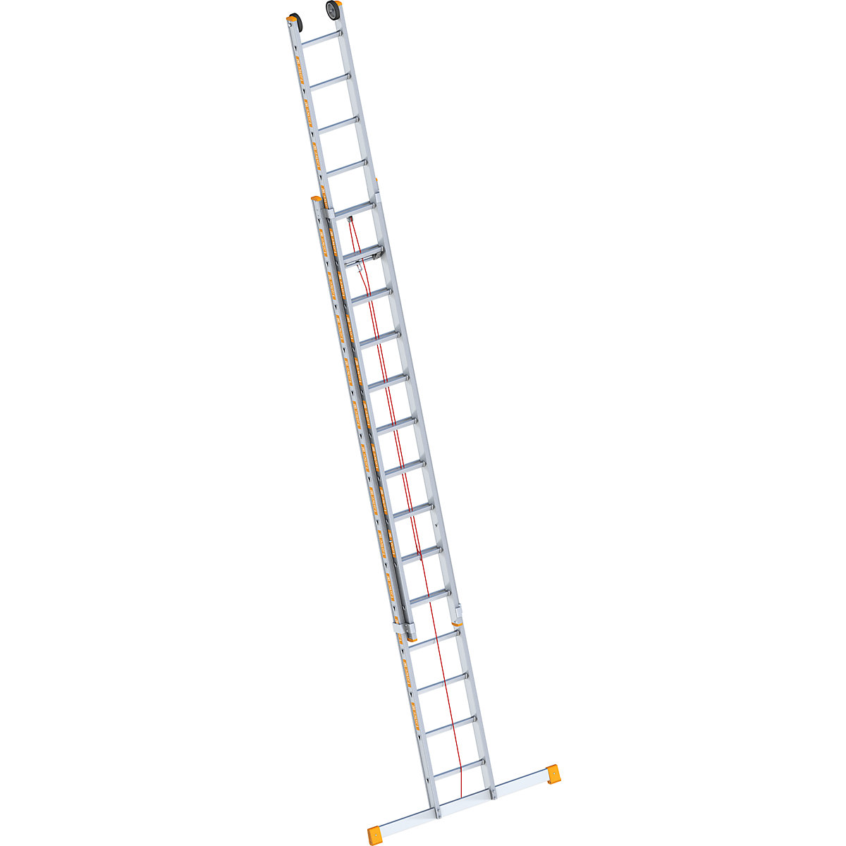 Escabeau-escalier – Layher: avec mise à niveau, accès des deux