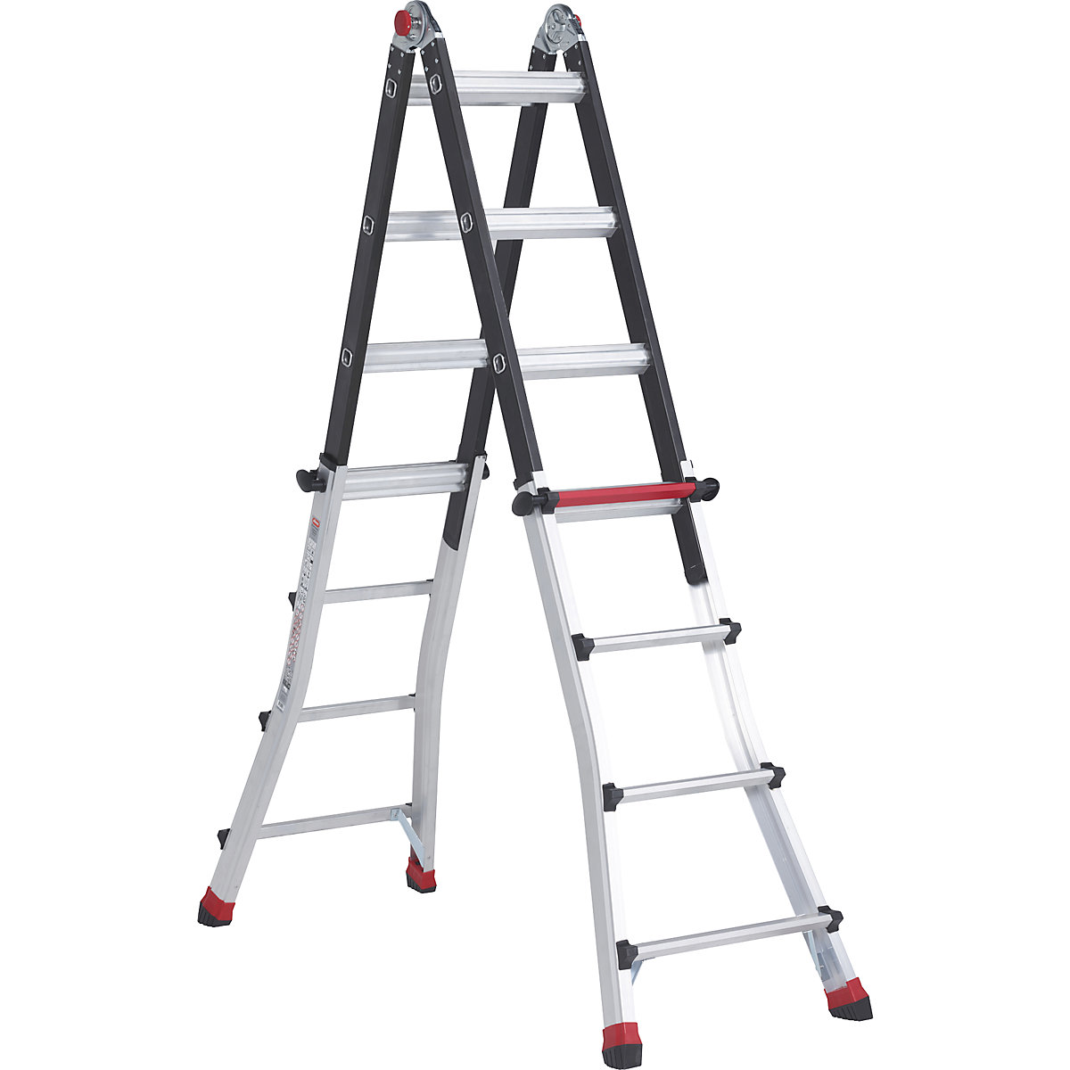 Échelle Télescopique en Aluminium 3,8m(1,9+1,9)m, Kraft Muller, Pliante et  Extensible, Escabeau Loft Ladder, Résistance à 150kg