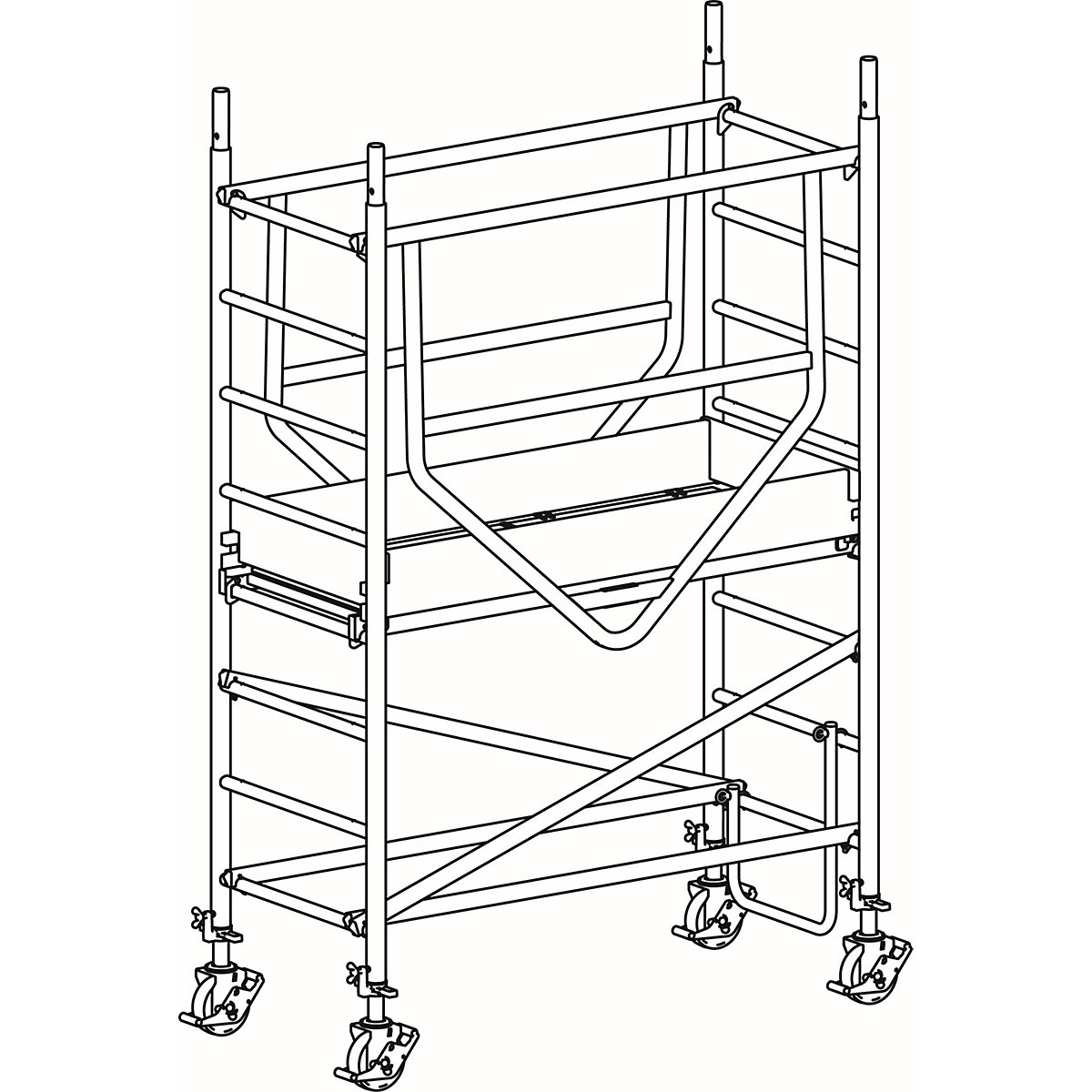 Échafaudage roulant ADVANCED SAFE-T 7070 – HYMER (Illustration du produit 2)-1