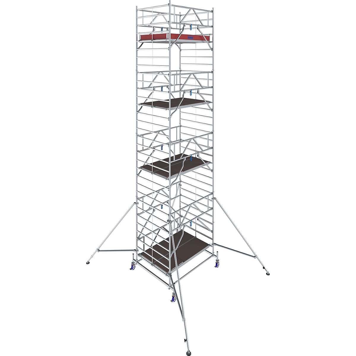 Échafaudage roulant STABILO série 50 – KRAUSE, longueur plate-forme 2,50 m, hauteur de travail 9,40 m-7