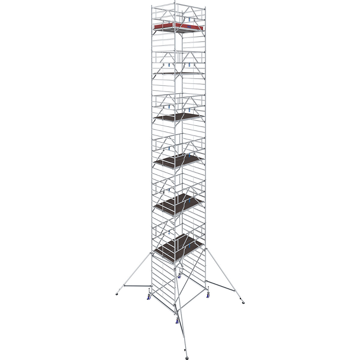 Échafaudage roulant STABILO série 50 – KRAUSE, longueur plate-forme 2,50 m, hauteur de travail 14,40 m-9
