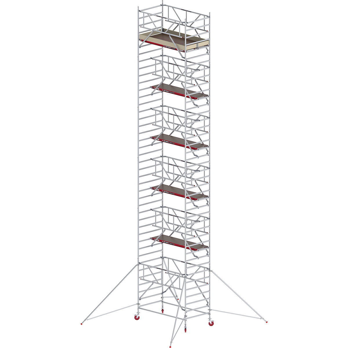 Échafaudage roulant large RS TOWER 42 avec Safe-Quick® – Altrex, plate-forme en bois, longueur 2,45 m, hauteur de travail 13,2 m-10