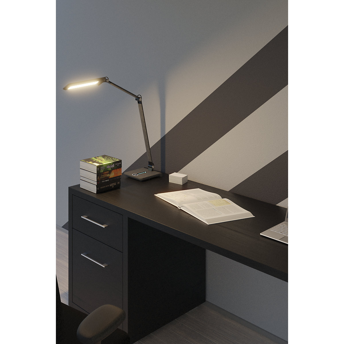 Lampe de table à diodes LED WAVE – Hansa (Illustration du produit 2)-1
