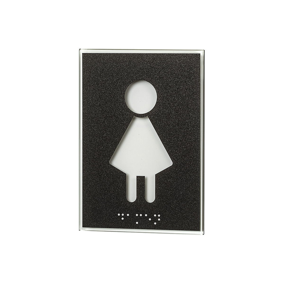 Plaque de porte pictogramme WC, en braille (Illustration du produit 3)-2