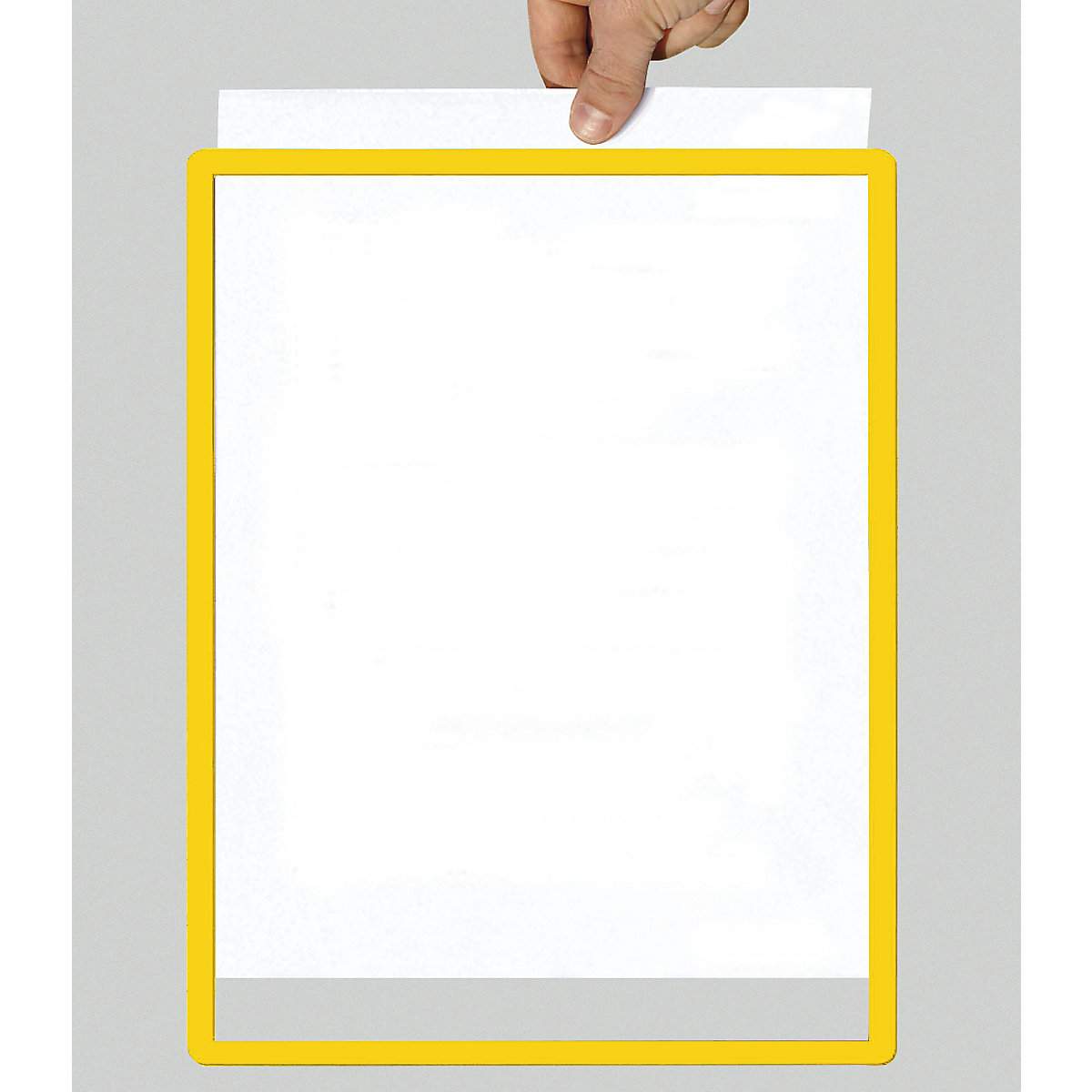 Cadre à film transparent, format documents A5, lot de 10, adhésif, jaune-9